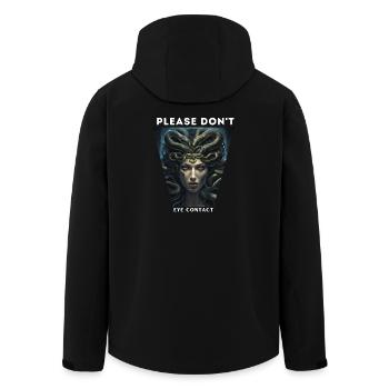 Medusa Contact visuel - Veste softshell homme en polyester recyclé Stanley/Stella - noir - Dos - AI Model Male 185 light (185cm)