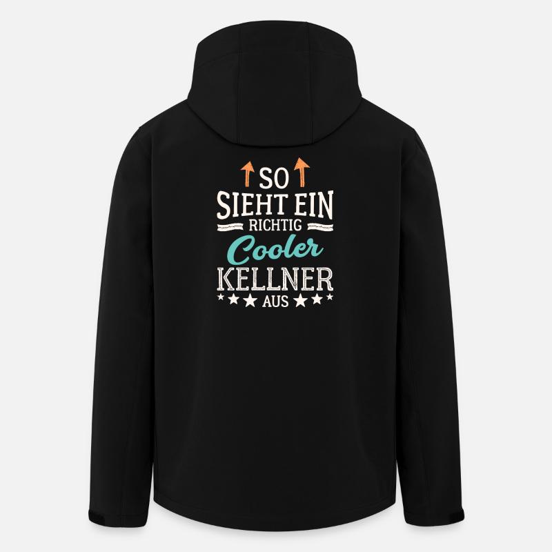 So sieht ein richtig cooler Kellner aus Bedienung - Recycelte Männer Softshell-Jacke von Stanley/Stella - Schwarz