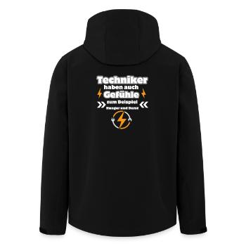 Techniker Gefühle - Recycelte Männer Softshell-Jacke von Stanley/Stella - Schwarz - Hinten - AI Model Male 185 light (185cm)
