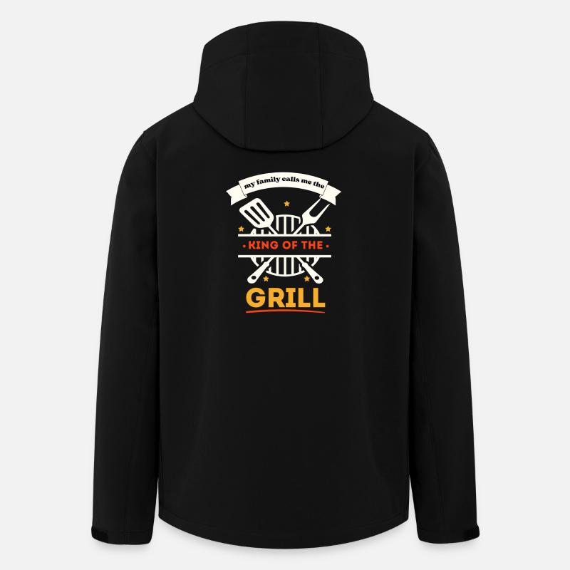 Grill-Meister - Recycelte Männer Softshell-Jacke von Stanley/Stella - Schwarz