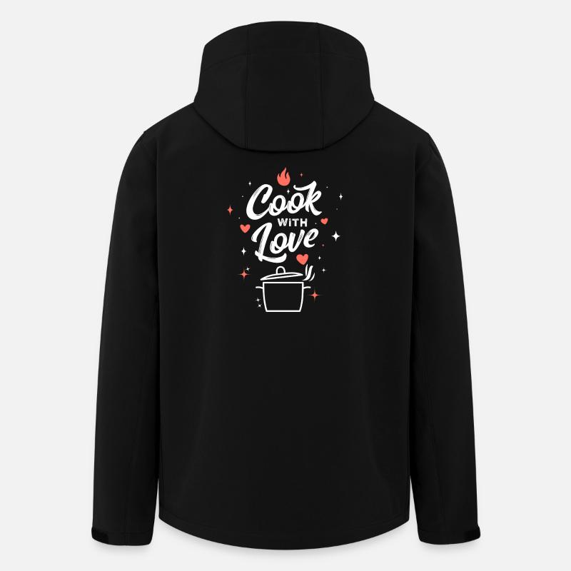 Kochen mit Liebe - Recycelte Männer Softshell-Jacke von Stanley/Stella - Schwarz