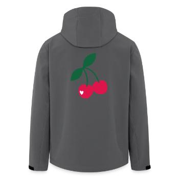 Sweet Cherries - Men’s Recycled Softshell Jacket by Stanley/Stella - black - Back - AI Model Male 185 light (185cm)
