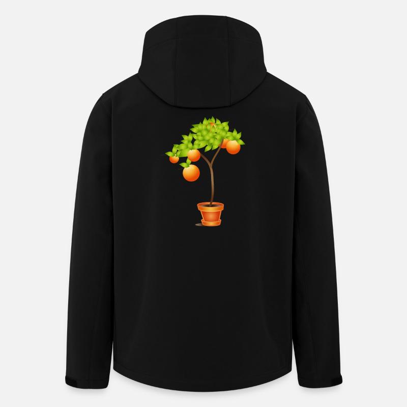 Kleiner Orangenbaum im Blumentopf - Recycelte Männer Softshell-Jacke von Stanley/Stella - Schwarz