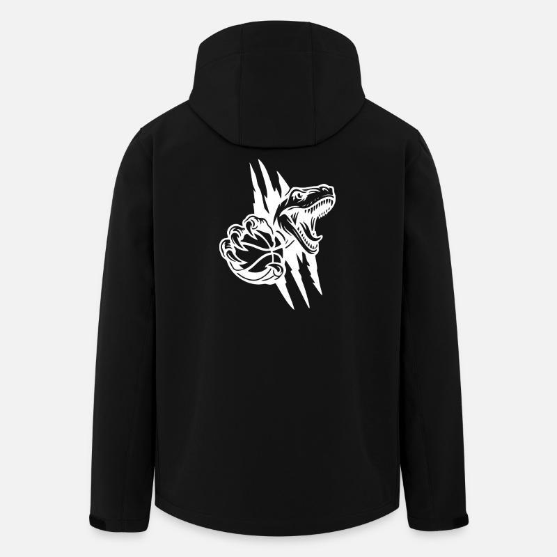 Brüllender Raptor-Basketball - Recycelte Männer Softshell-Jacke von Stanley/Stella - Schwarz