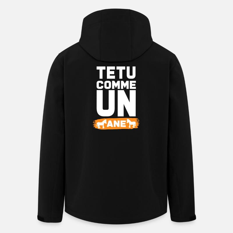 TEXT WIE EIN ESEL - Recycelte Männer Softshell-Jacke von Stanley/Stella - Schwarz