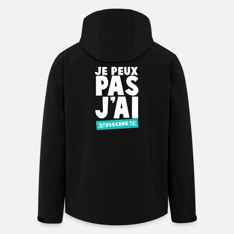 Ich kann nicht schwimmen - Recycelte Männer Softshell-Jacke von Stanley/Stella - Schwarz