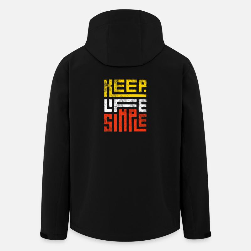 Message Positivité: Rester Simple - Veste softshell homme en polyester recyclé Stanley/Stella - noir