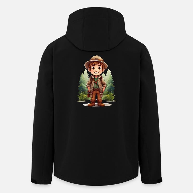Abenteuerlustiger Forscher - Recycelte Männer Softshell-Jacke von Stanley/Stella - Schwarz