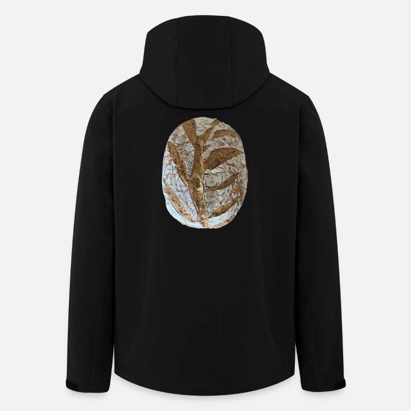 Rustikales Sauerteigbrot Illustration - Recycelte Männer Softshell-Jacke von Stanley/Stella - Schwarz