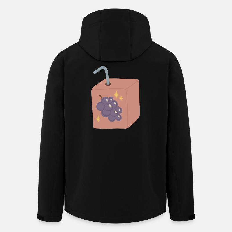 Grape Juice Box Design - Men’s Recycled Softshell Jacket by Stanley/Stella - black