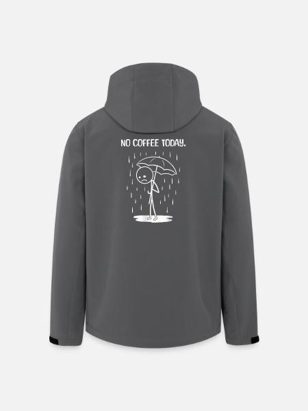 Funny today unfortunately no COffee - Men’s Recycled Softshell Jacket by Stanley/Stella - black