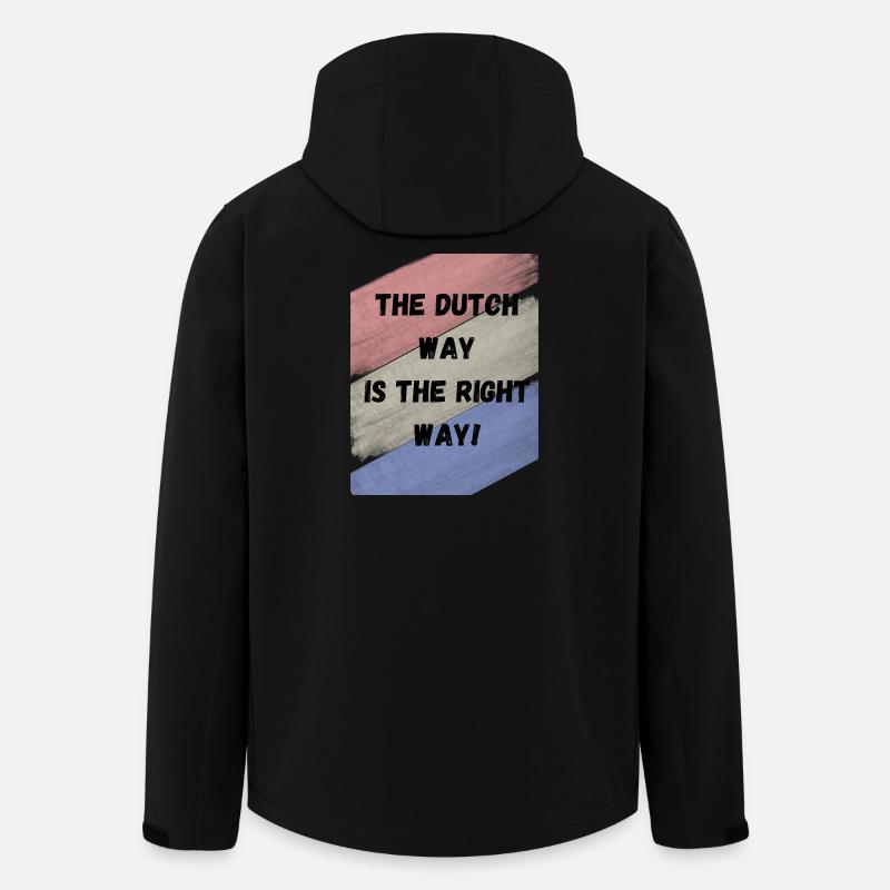 Der holländische Weg ist der richtige Weg - Recycelte Männer Softshell-Jacke von Stanley/Stella - Schwarz