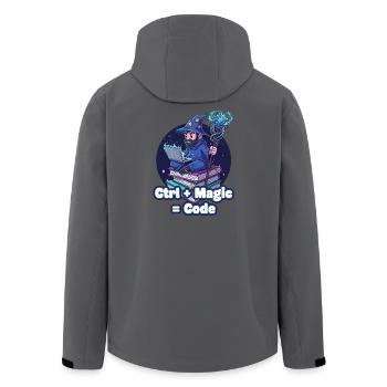 Ctrl Magic Code Zauberer - Recycelte Männer Softshell-Jacke von Stanley/Stella - Schwarz - Hinten - AI Model Male 185 light (185cm)
