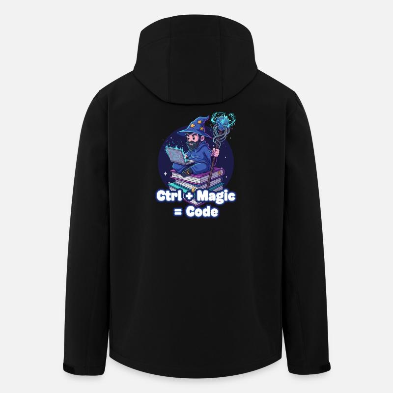 Ctrl Magic Code Zauberer - Recycelte Männer Softshell-Jacke Discoverer von Stanley/Stella - Schwarz