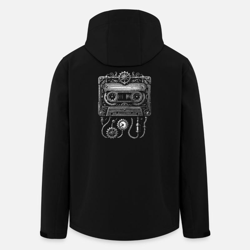 Steampunk Cassette Clockwork - Veste softshell homme en polyester recyclé Stanley/Stella - noir