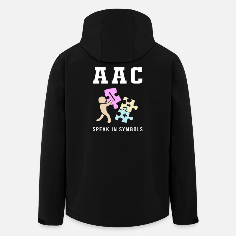 Communication AAC Langue des signes SLP - Veste softshell homme en polyester recyclé Stanley/Stella - noir