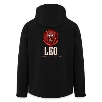 Leo - Men’s Recycled Softshell Jacket by Stanley/Stella - black - Back - AI Model Male 185 light (185cm)