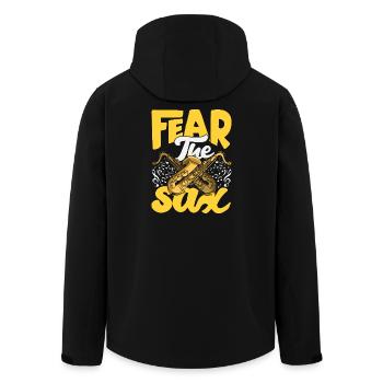 Saxophone - Veste softshell homme en polyester recyclé Stanley/Stella - noir - Dos - AI Model Male 185 light (185cm)