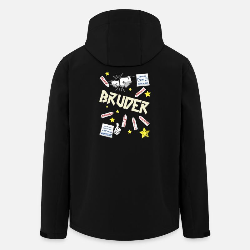 Bruder - Recycelte Männer Softshell-Jacke von Stanley/Stella - Schwarz