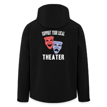 Theater Schauspieler Geschenkideen - Recycelte Männer Softshell-Jacke von Stanley/Stella - Schwarz - Hinten - AI Model Male 185 light (185cm)