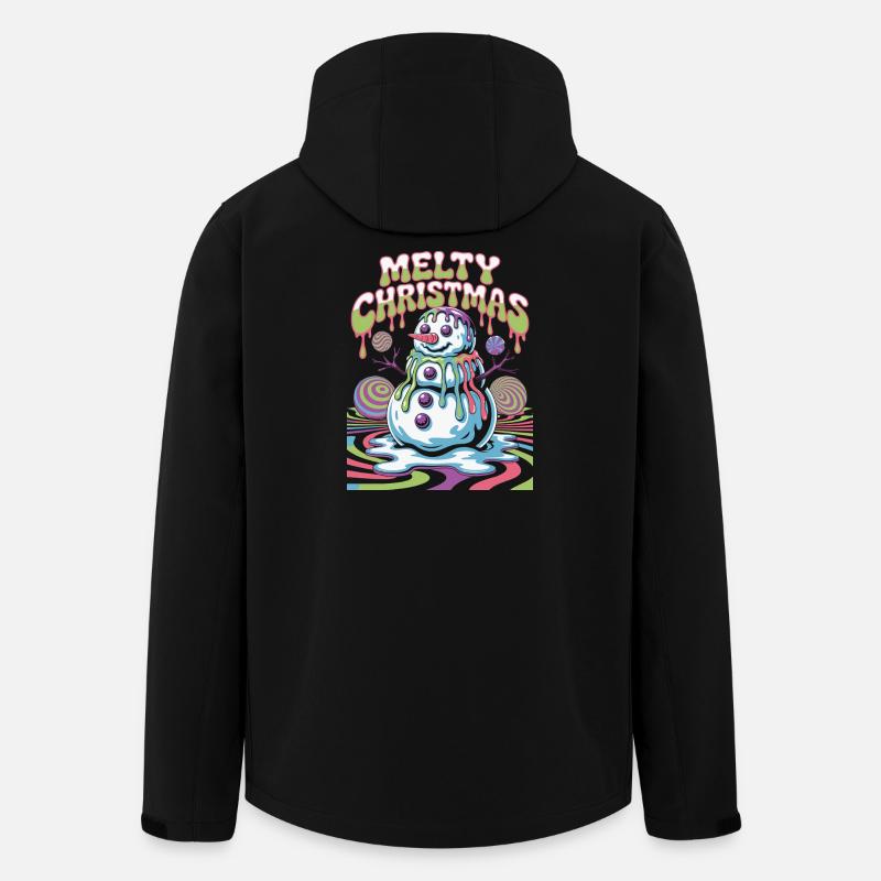 Schmelzender Weihnachtsschneemann - Recycelte Männer Softshell-Jacke von Stanley/Stella - Schwarz