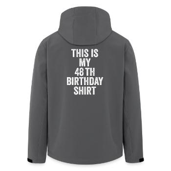48. Geburtstag 48. Geburtstagsgeschenk - 48. Geburtstagsgeschenk - Recycelte Männer Softshell-Jacke von Stanley/Stella - Schwarz - Hinten - AI Model Male 185 light (185cm)