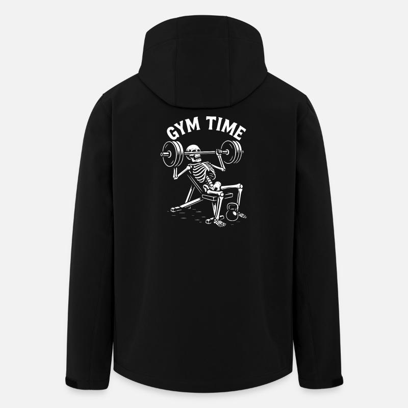 Gym Time Skeleton Lifter - Recycelte Männer Softshell-Jacke von Stanley/Stella - Schwarz