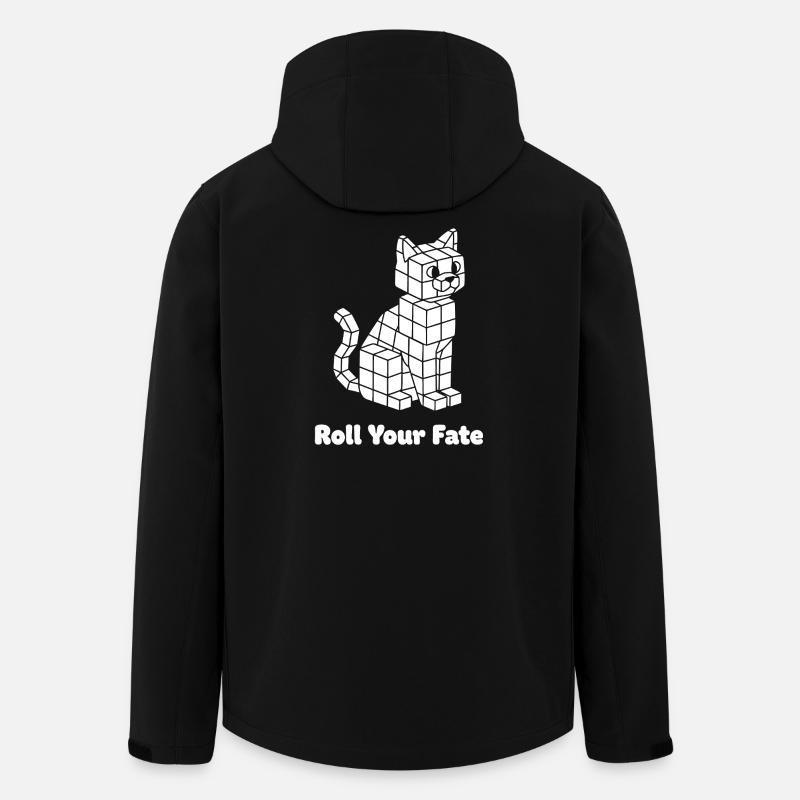 Würfelkatze Roll Dein Fate - Recycelte Männer Softshell-Jacke von Stanley/Stella - Schwarz