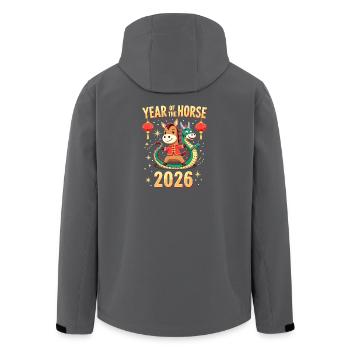 Chinese New Year Of The Horse 2026 - Recycelte Männer Softshell-Jacke von Stanley/Stella - Anthrazit - Hinten - AI Model Male 185 light (185cm)