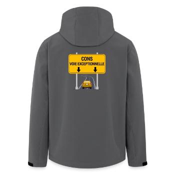 Panneau voie exceptionnelle pour les cons - Veste softshell homme en polyester recyclé Stanley/Stella - noir - Dos - AI Model Male 185 light (185cm)