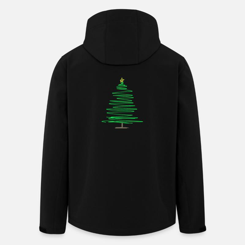 Sapin de Noël Green Doodle - Veste softshell homme en polyester recyclé Stanley/Stella - noir