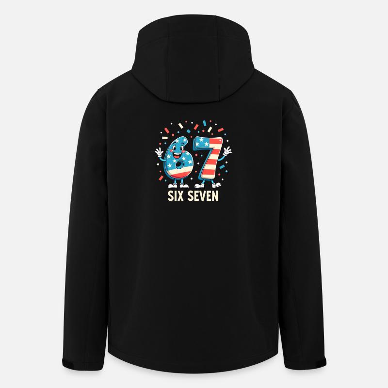 US Flag 67 Memes Six Seven - Stanley/Stella herre softshelljakke i genanvendt polyester Discoverer - sort