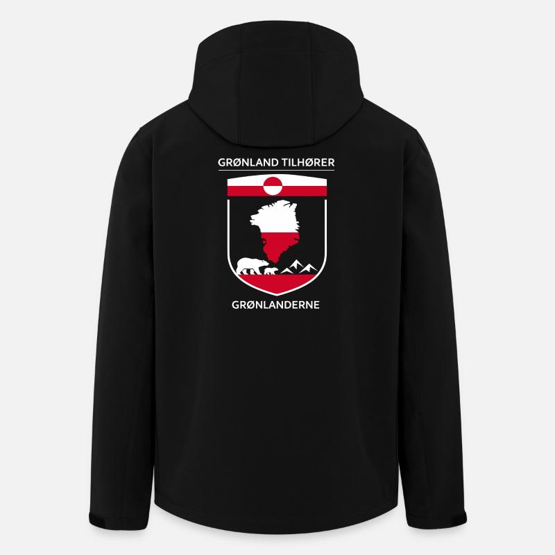 Grönland Gehört Grönländern Statement Geschenk - Recycelte Männer Softshell-Jacke von Stanley/Stella - Schwarz