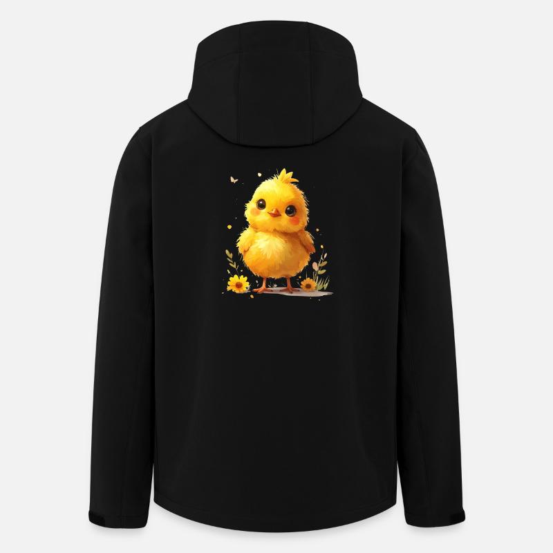 Cute chick suitable for spring - Men’s Recycled Softshell Jacket by Stanley/Stella - black