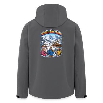 Après Ski Team Bergidyll - Recycelte Männer Softshell-Jacke von Stanley/Stella - Schwarz - Hinten - AI Model Male 185 light (185cm)