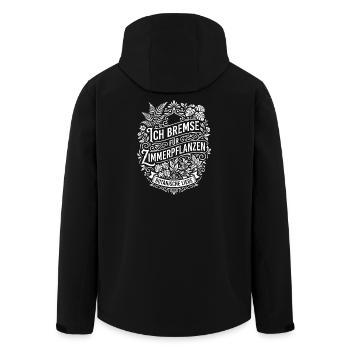 I put the brakes on houseplants - Men’s Recycled Softshell Jacket by Stanley/Stella - black - Back - AI Model Male 185 light (185cm)