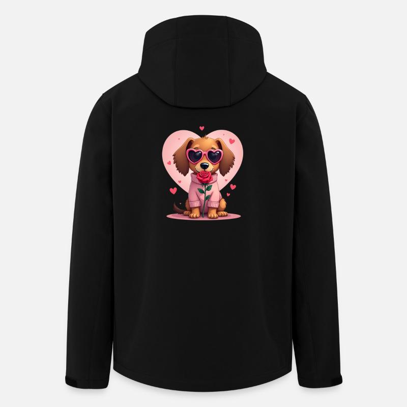 Dackel Dachshund Tekel - Recycelte Männer Softshell-Jacke von Stanley/Stella - Schwarz