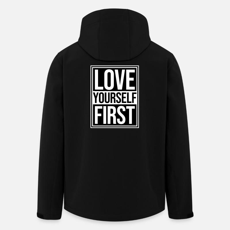Love Yourself First Self-Love Self-Care - Men’s Recycled Softshell Jacket by Stanley/Stella - black