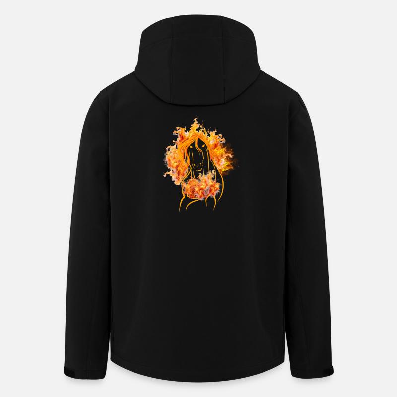 Feuerpferd - Deine Zeit für Mut der Veränderung - Recycelte Männer Softshell-Jacke von Stanley/Stella - Schwarz