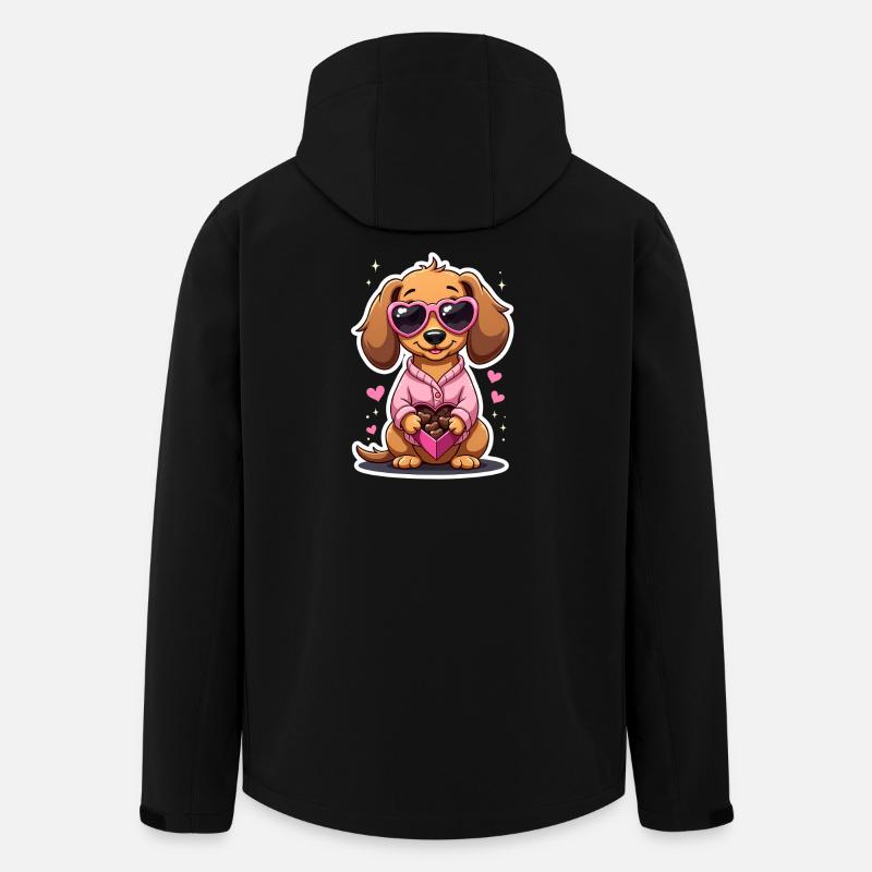 Dackel Dachshund Tekel - Recycelte Männer Softshell-Jacke von Stanley/Stella - Schwarz