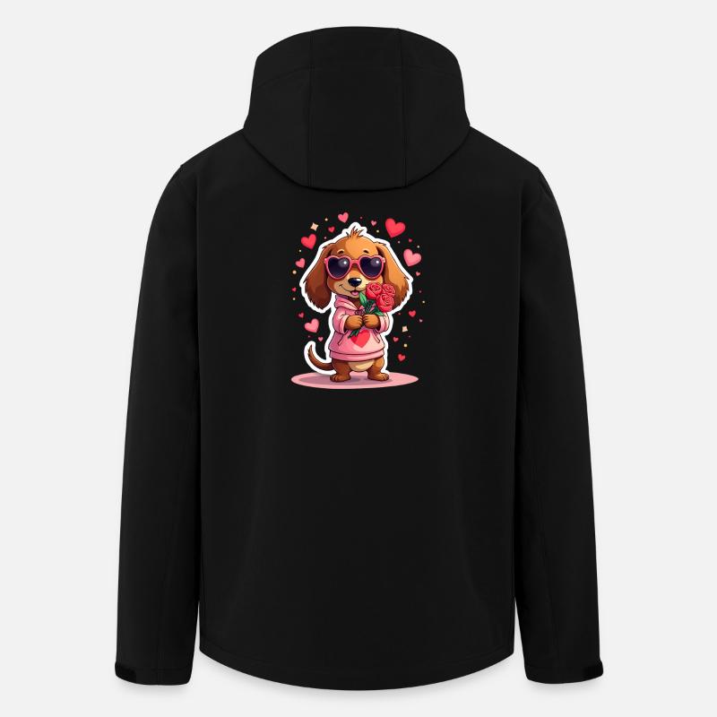 Dackel Dachshund Tekel - Recycelte Männer Softshell-Jacke von Stanley/Stella - Schwarz