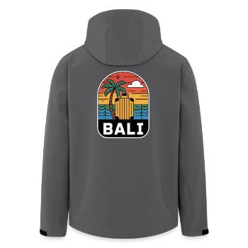 Bali Indonesia Suitcase Sonnenuntergang - Recycelte Männer Softshell-Jacke von Stanley/Stella - Schwarz - Hinten - AI Model Male 185 light (185cm)