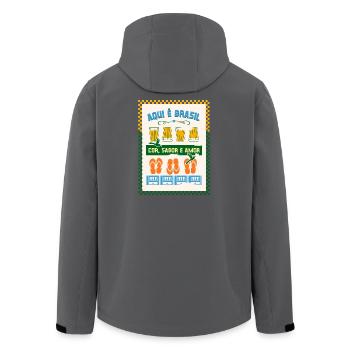 Aqui é Brasil: Cor Sabor Amor - Recycelte Männer Softshell-Jacke von Stanley/Stella - Schwarz - Hinten - AI Model Male 185 light (185cm)