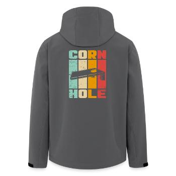 Cornhole - Recycelte Männer Softshell-Jacke von Stanley/Stella - Schwarz - Hinten - AI Model Male 185 light (185cm)