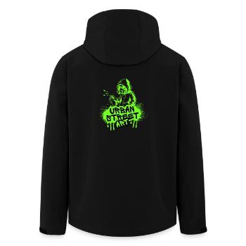 Neon Street Art Spray - Recycelte Männer Softshell-Jacke von Stanley/Stella - Schwarz - Hinten - AI Model Male 185 light (185cm)