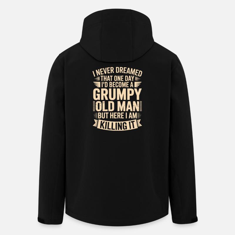Grumpy Old Man Killing It - Veste softshell homme en polyester recyclé Stanley/Stella - noir