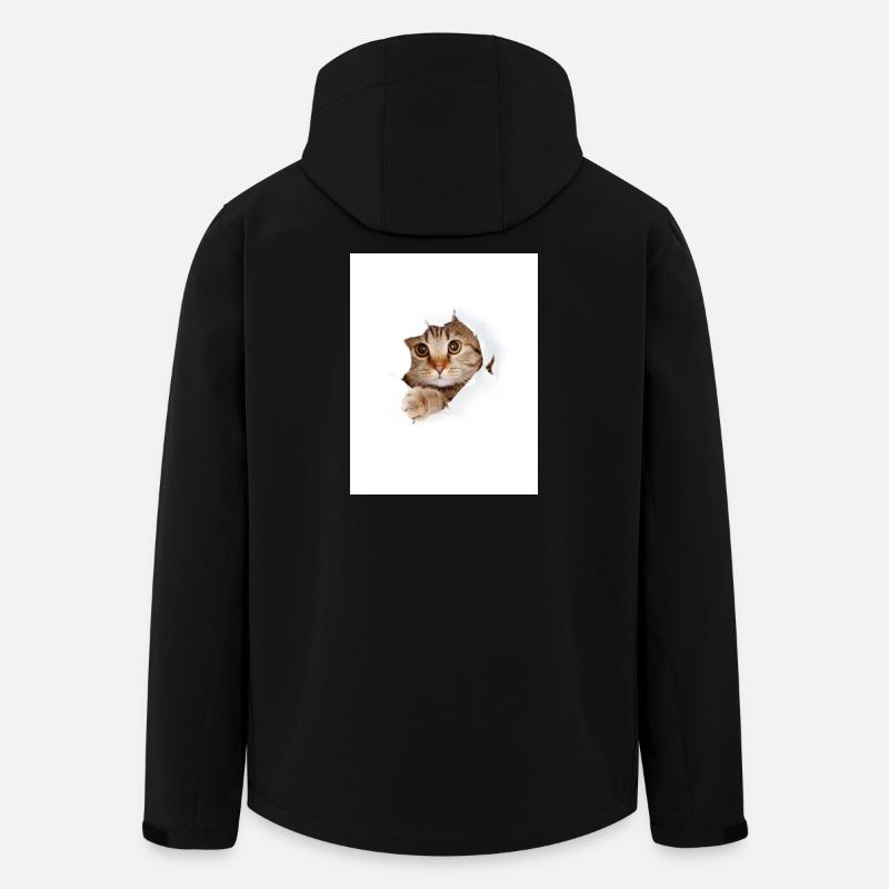 Kuckuck-Kätzchen durch den Papierriss - Recycelte Männer Softshell-Jacke von Stanley/Stella - Schwarz