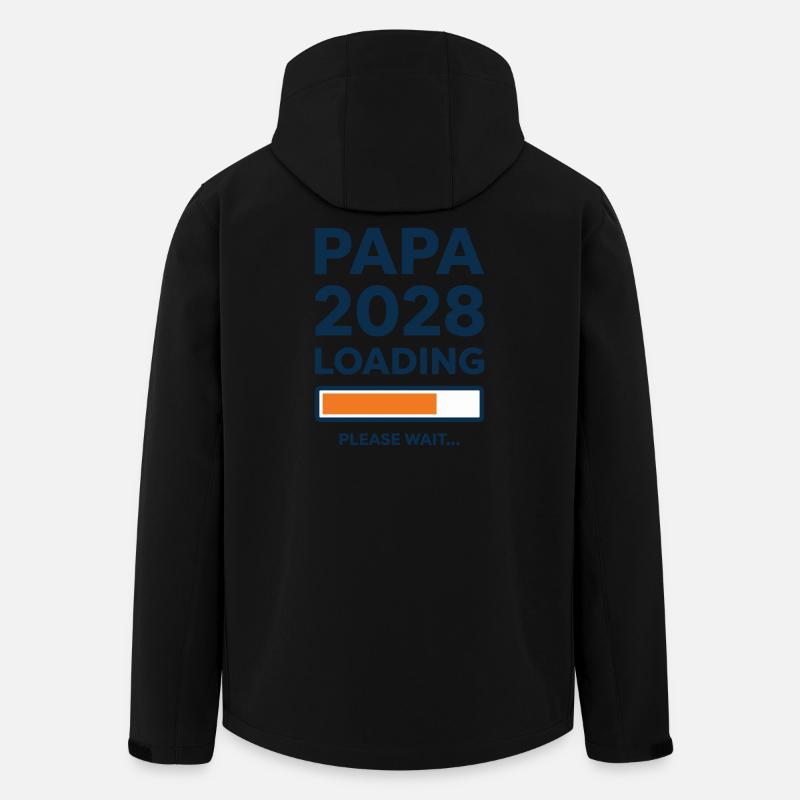 Papa 2028 lädt - Recycelte Männer Softshell-Jacke von Stanley/Stella - Schwarz