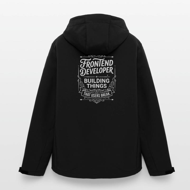 Frontend developer builds things Men’s Recycled Softshell Jacket by Stanley/Stella