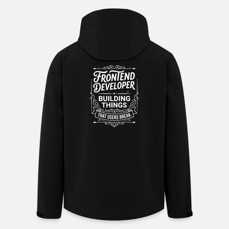 Frontend Entwickler baut Dinge - Recycelte Männer Softshell-Jacke von Stanley/Stella - Schwarz